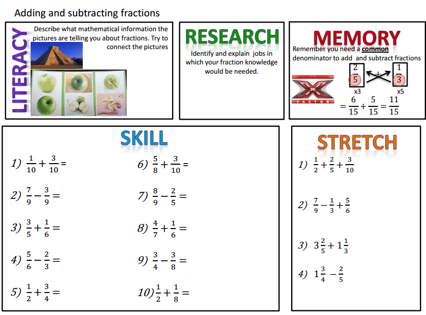 subtract+fractions | Free Homework Help
